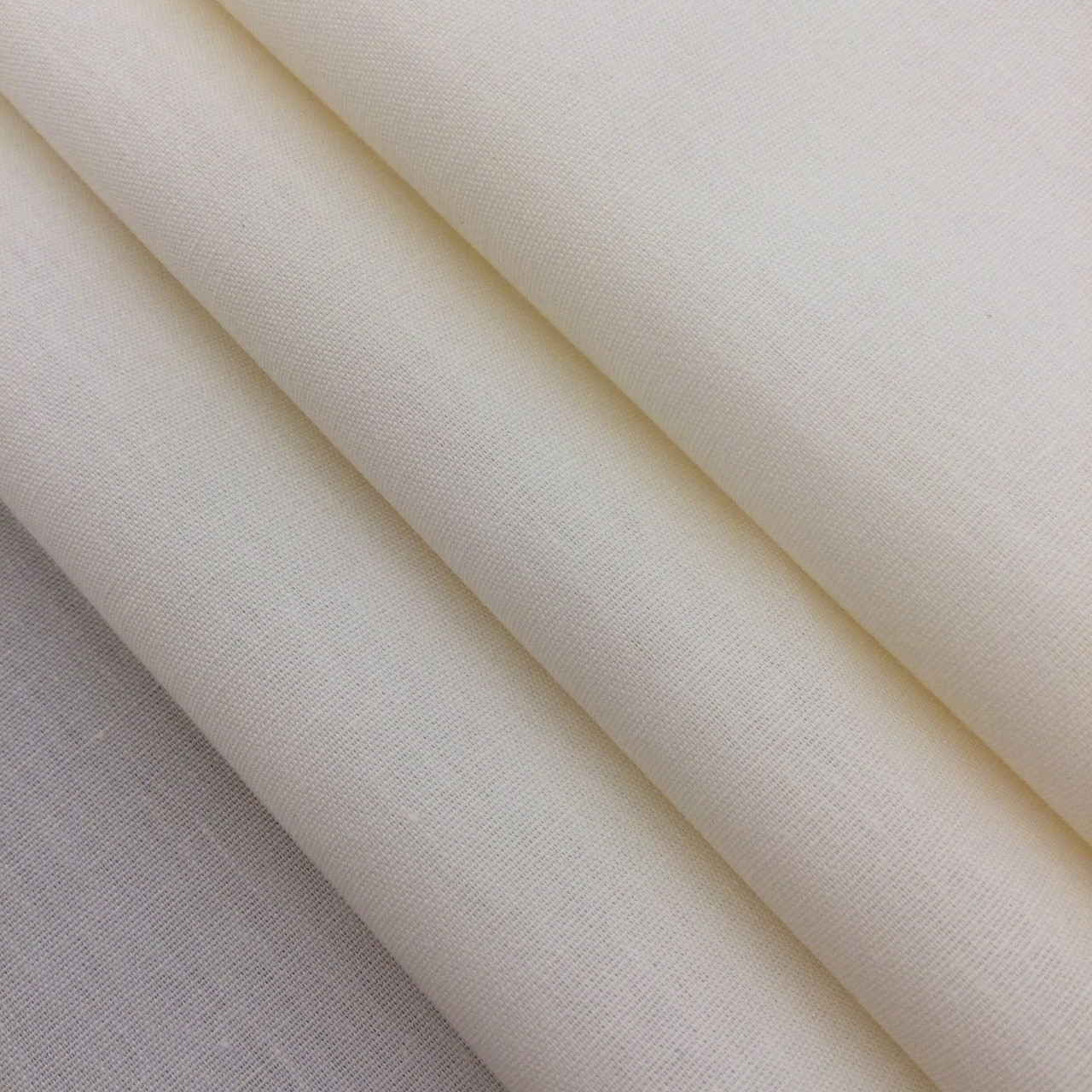 Bone Off White Lining Fabric | Poly Cotton | Curtain / Drapery Lining | 54  Wide | By the Yard